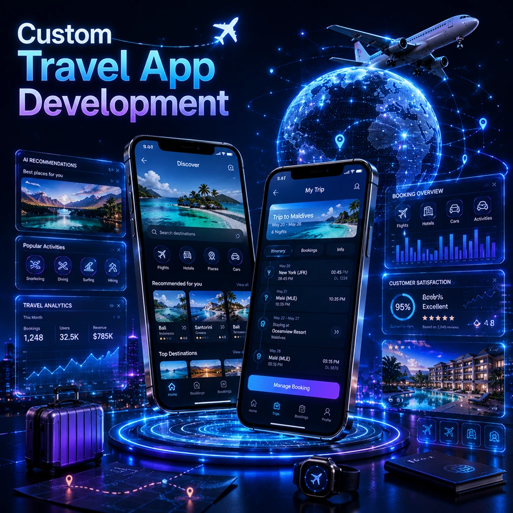 Custom travel app development services